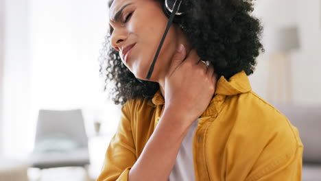 remote telemarketing, neck pain