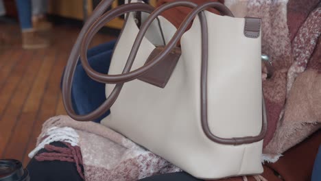 beige tote bag