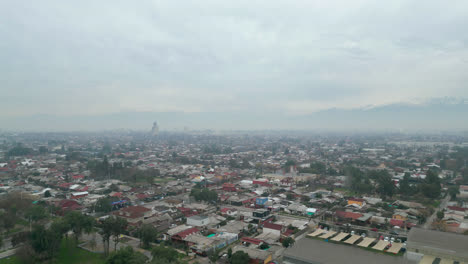 Drone-Después-De-Nubes-De-Lluvia-Maipu-Santiago-Chile-Lapso-De-Tiempo