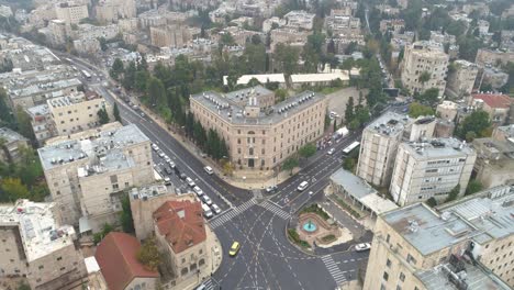 aerial view of jerusalem city center, israel.