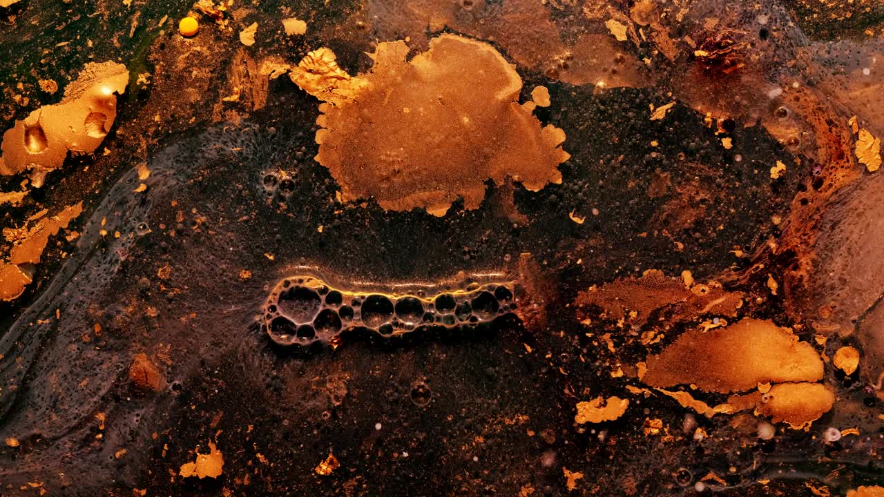 ink water mix toxic poison brown bubbling paint