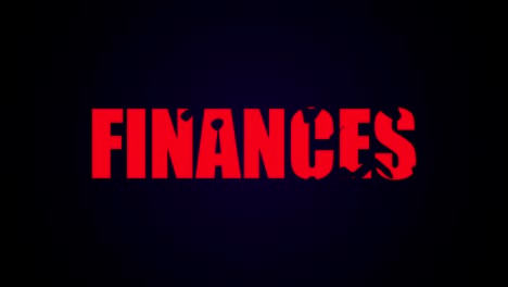 finances text. liquid animation background