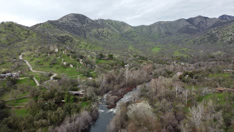 three rivers, california in the sierra nevada foothills at sequoia national park