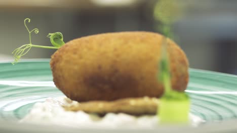 cutlet is laying on the plate