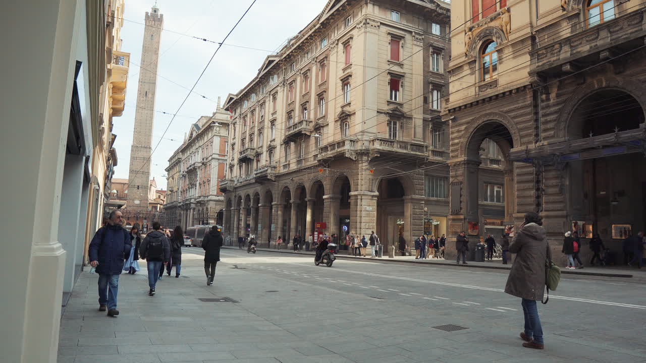 이탈리아 밀라노의 거리 장면