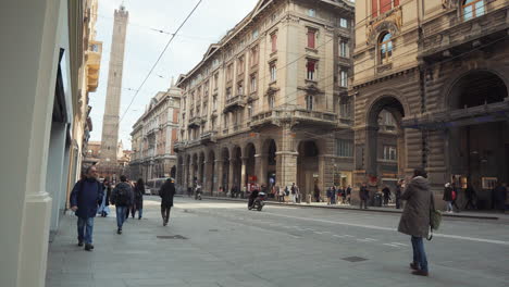street scene in milan, italy