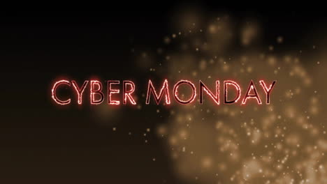 Cyber-Monday-text-animation-with-glowing-particles-on-dark-background