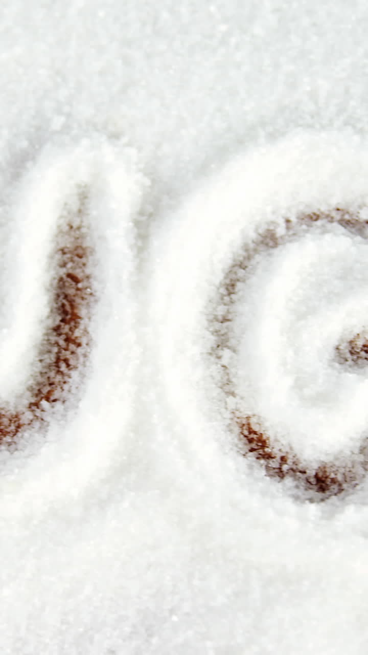 сахар, написанный на сахарном порошке