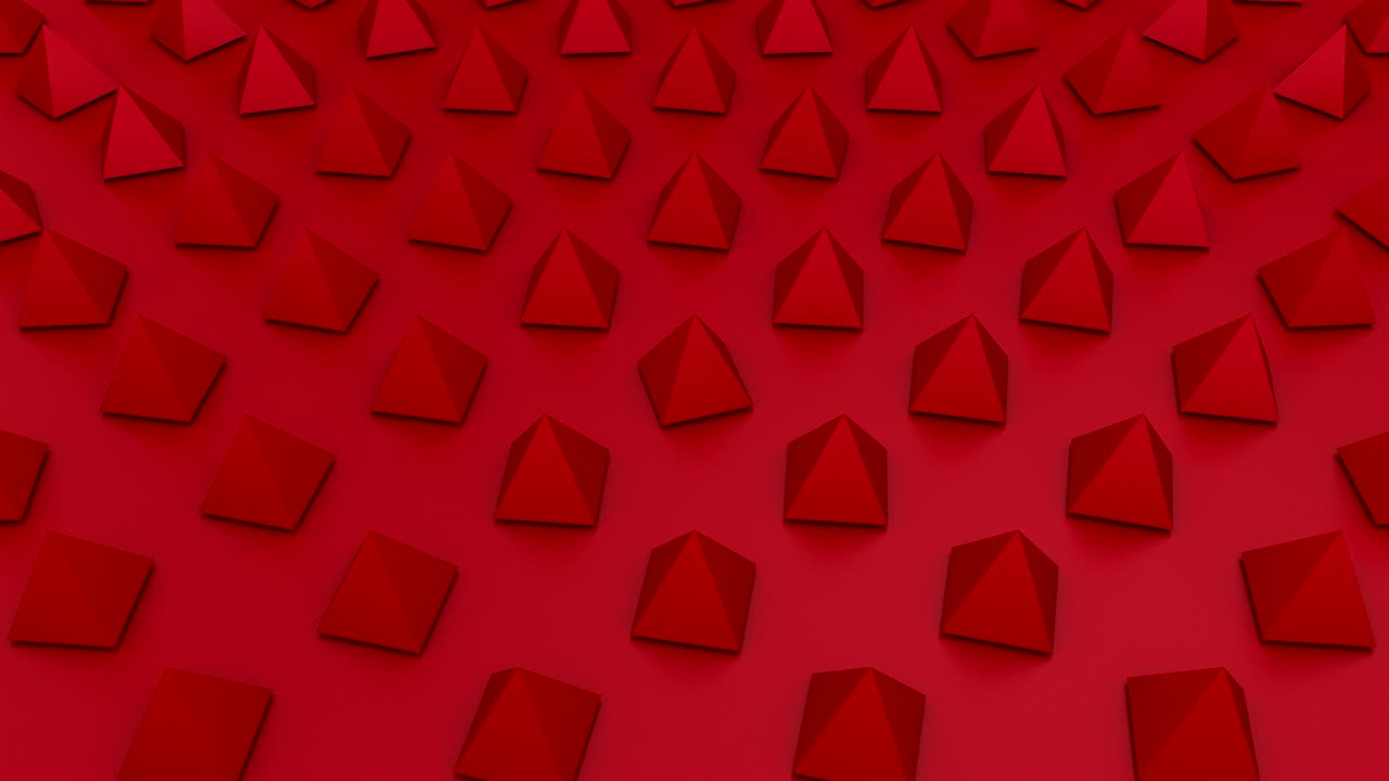 las pirámides giratorias forman una onda