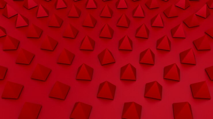 Rotating Pyramids Form A Wave