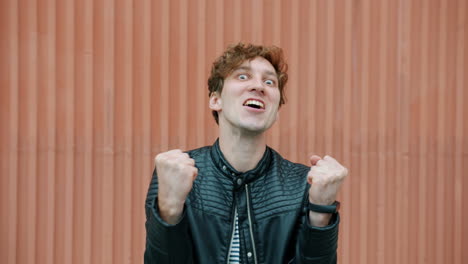 excited young man