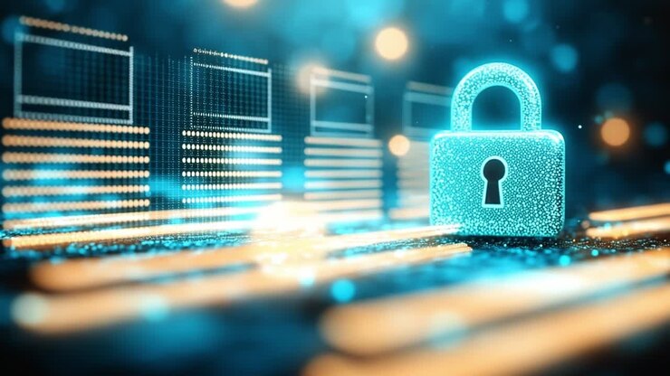 Digital Security Lock Illustration