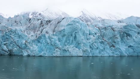 spectacular blue glacier close up