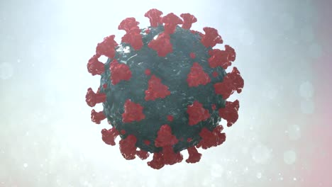 realistic 3d footage of virus and particles