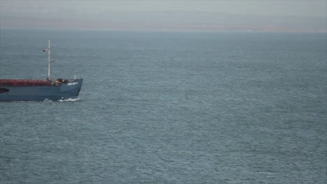 cargo ship at sea