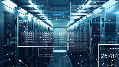 animation of data processing over computer servers