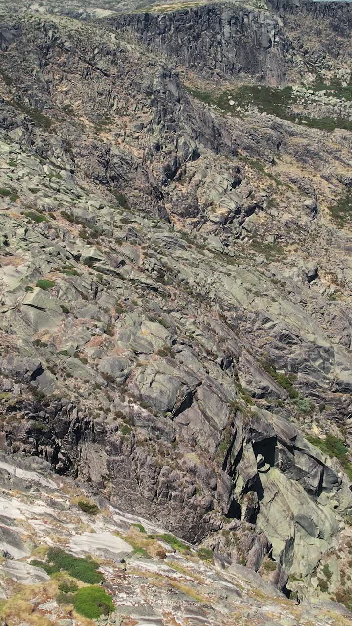 Aerial vertical View of Serra da Estrela Natural Park in Portugal