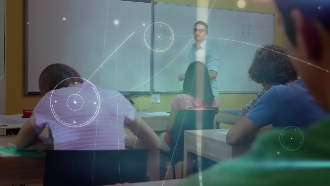 animación de la red de conexiones entre maestros y estudiantes varones