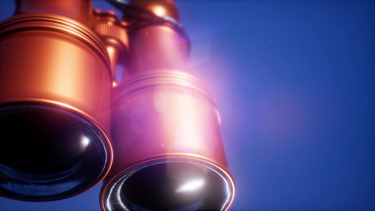 4k súper cámara lenta volando viejos binoculares militares