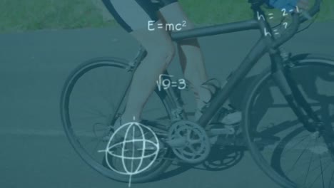 Mathematical-equations-against-woman-cycling-on-the-road