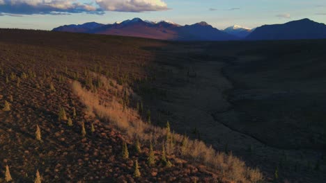 hyper-lapse aerial view of burwash uplands, amphitheatre mountain route, canada