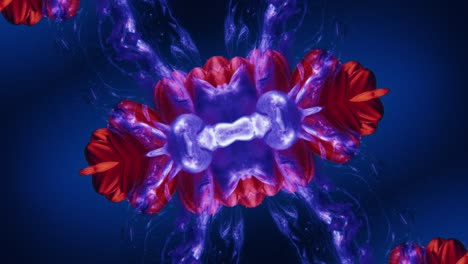 agua de flor de tinta azul brillante pétalos de naranja