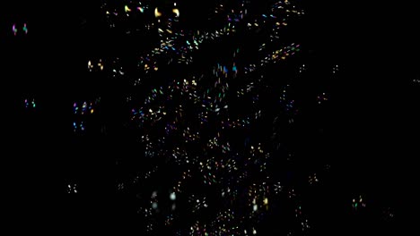 overlay of Colorful Soap Bubbles Flying on Black Background Overlay of Colorful Soap Bubbles Flying on Black Background Slow Motion
