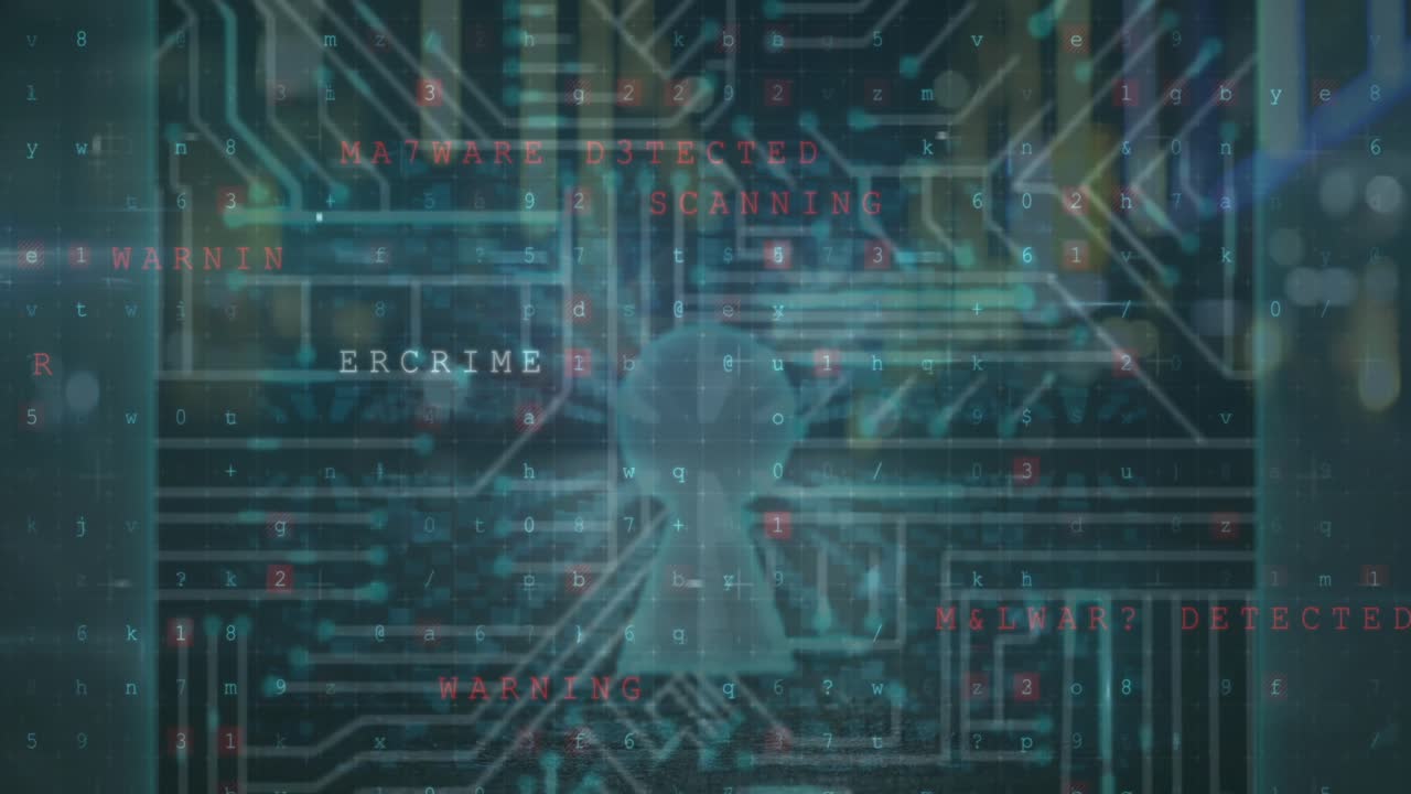Animation of statistics data processing over cityscape
