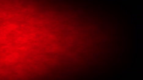 niebla suave, smog, humo, flujo de nubes rojas en el lado izquierdo en fondo oscuro. 4k 3d bucle sin costuras atmósfera dramática realista humo rojo en fondo negro. nube de neblina abstracta. efecto de ambiente de niebla de animación.