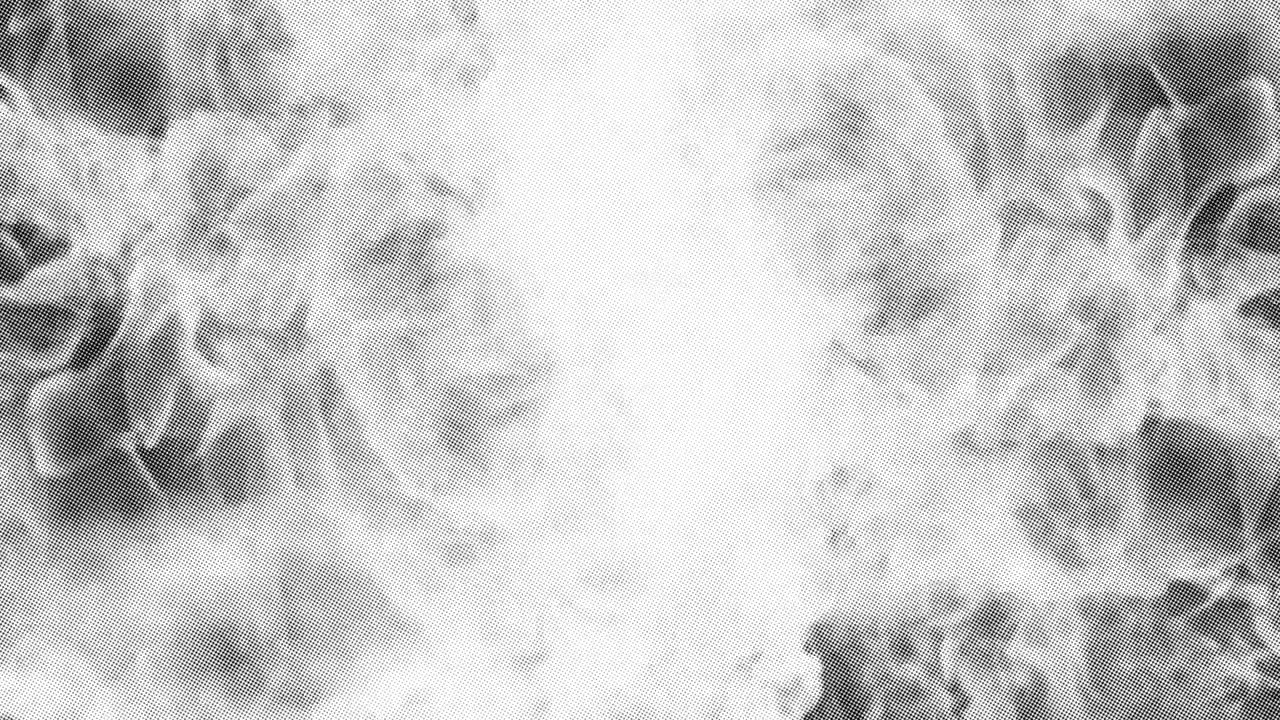 Explosão de fogo renderizada em efeito de textura de impressão em meio-tom preto e branco