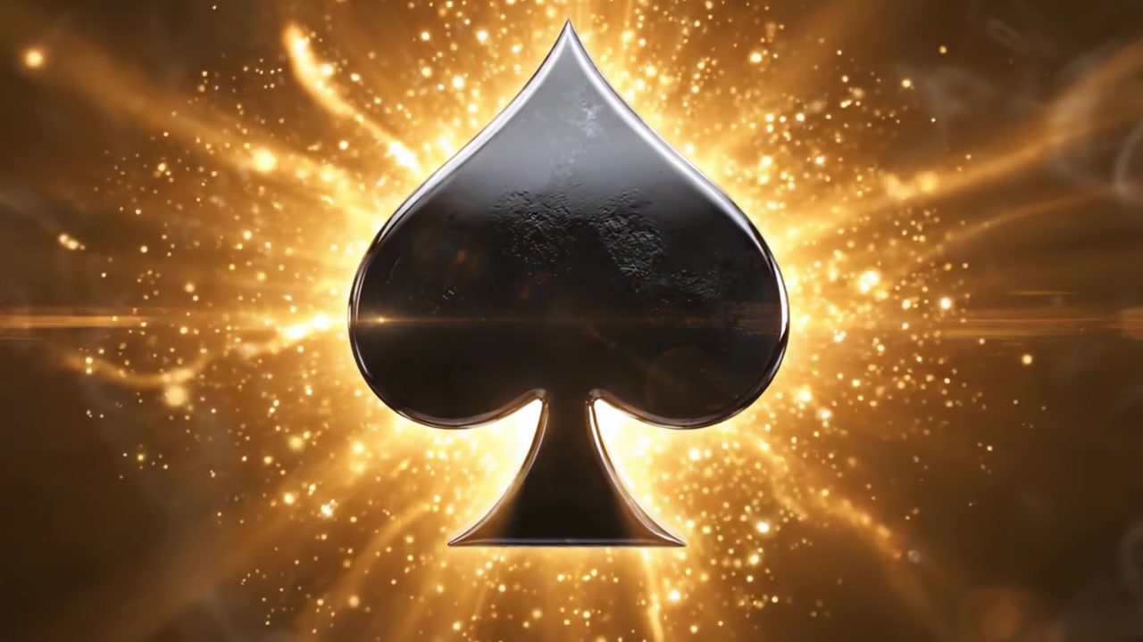 Elegant Transformation of a Playing Card Symbol: The Ace of Spades Transcends from Ethereal Smoke to Dazzling Stardust, Capturing the Essence of Mystery and Excitement
