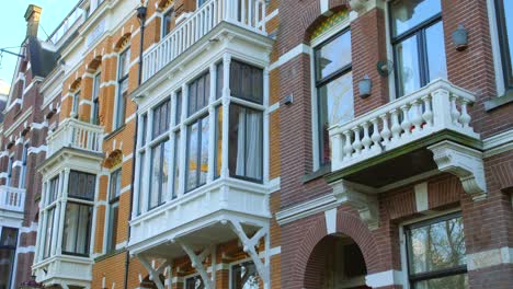 charming old amsterdam architecture - medium shot 4k