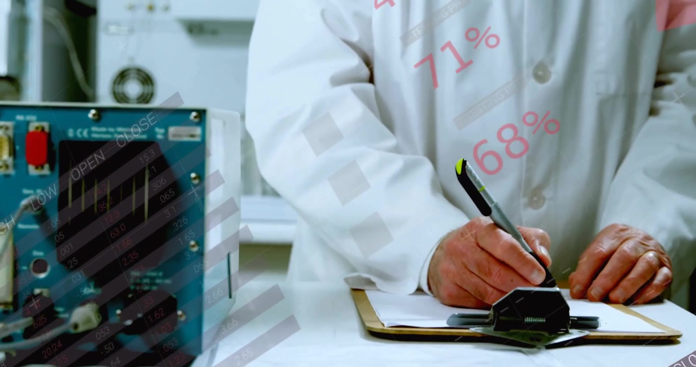 Starting removing red cap, scientist pipetting yellow solution, adjusting knob, documenting sample