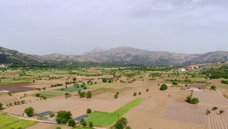 aerial view of the harvest fields in island spinalonga