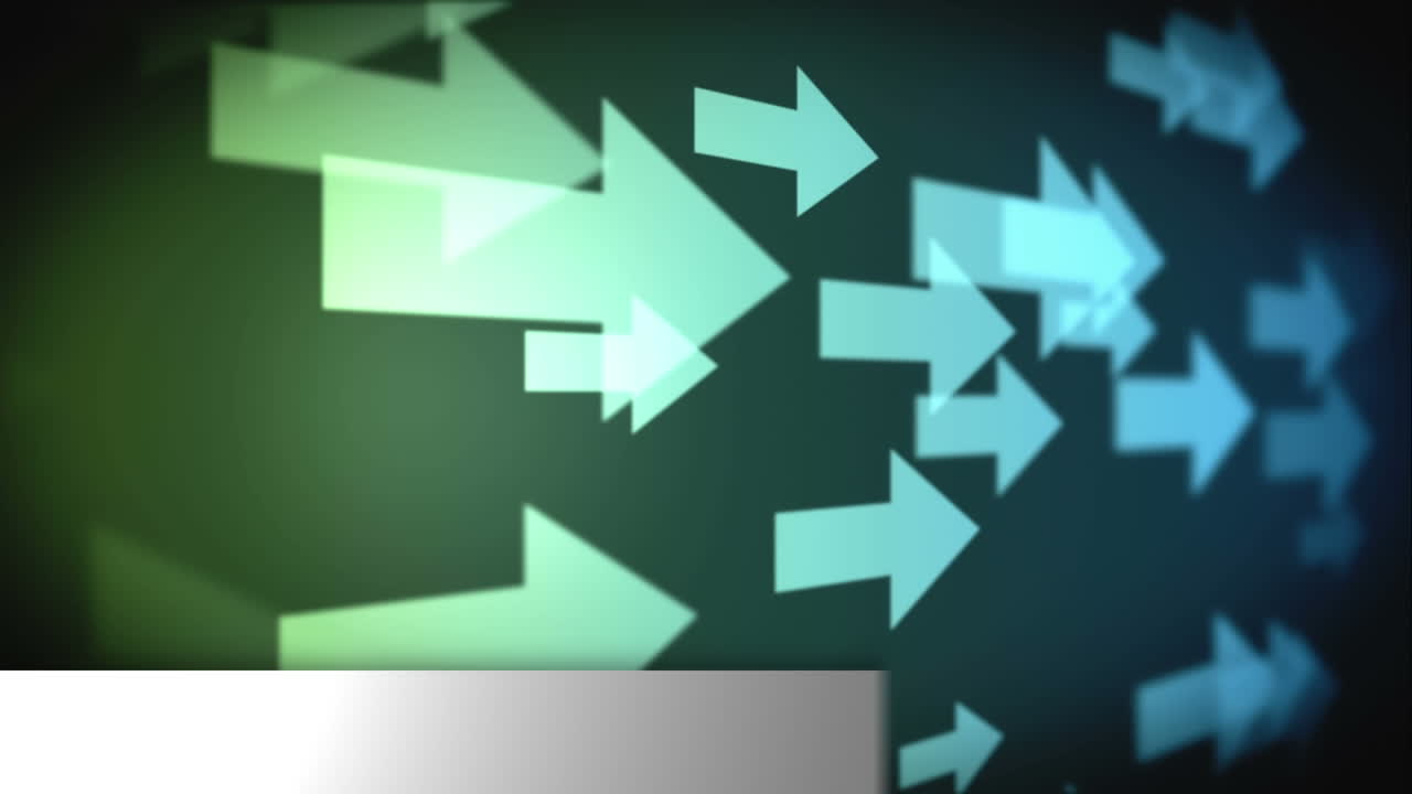 세계를 가로질러 움직이는 화살표의 애니메이션과 가짜 뉴스 텍스트