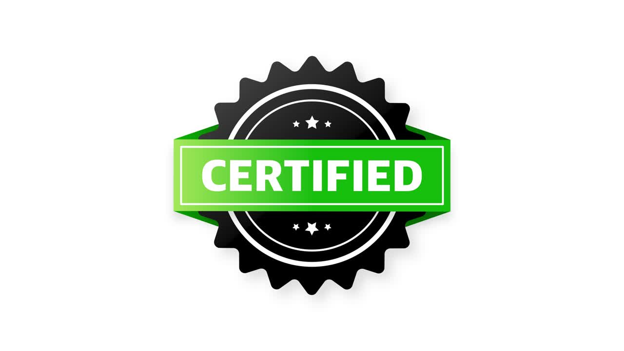 Certified Stamp Icon - Badge, Seal. Motion graphics.