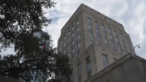 establishing shot of the houston city hall building-10