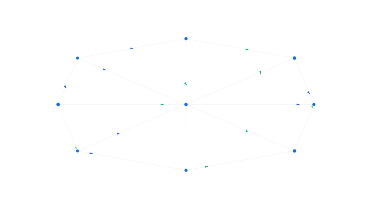 Abstract Geometric Animation of Rotating Dots and Arrows
