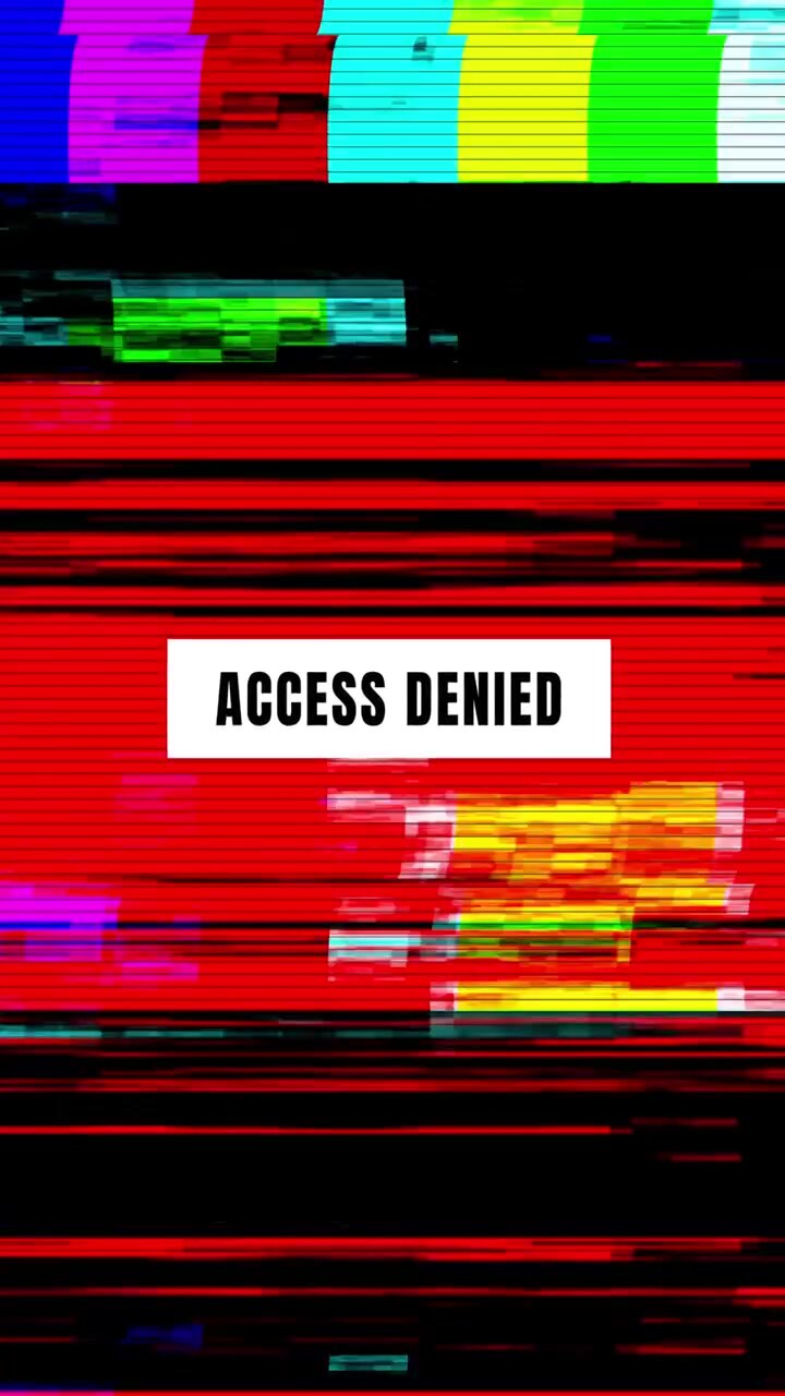 Access Denied Text Overlay on Digital Glitch Background