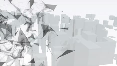 Animation-of-network-of-connections-over-3d-cityscape