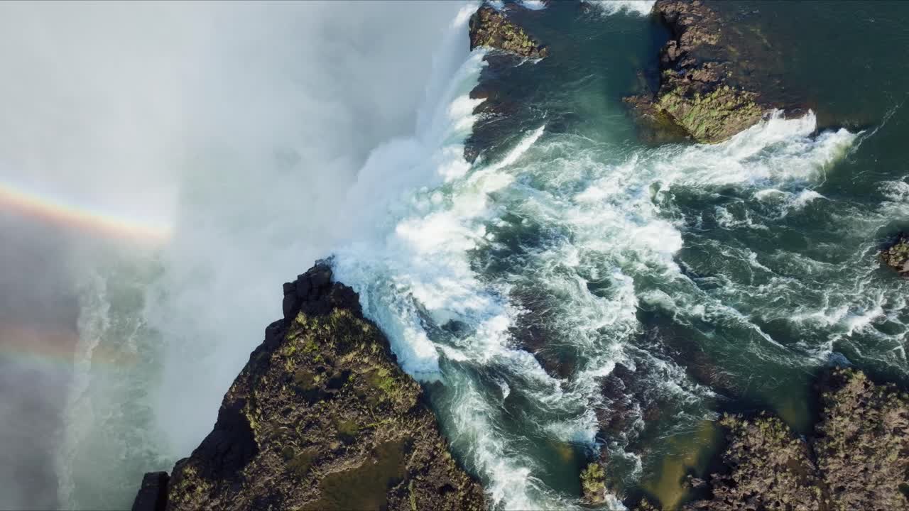 las cataratas de victoria de zimbabue vista aérea 4k03