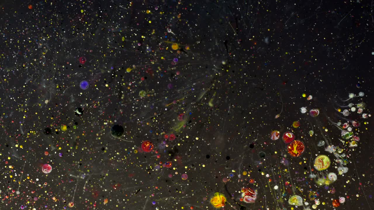 추상적인 색의 기름 거품