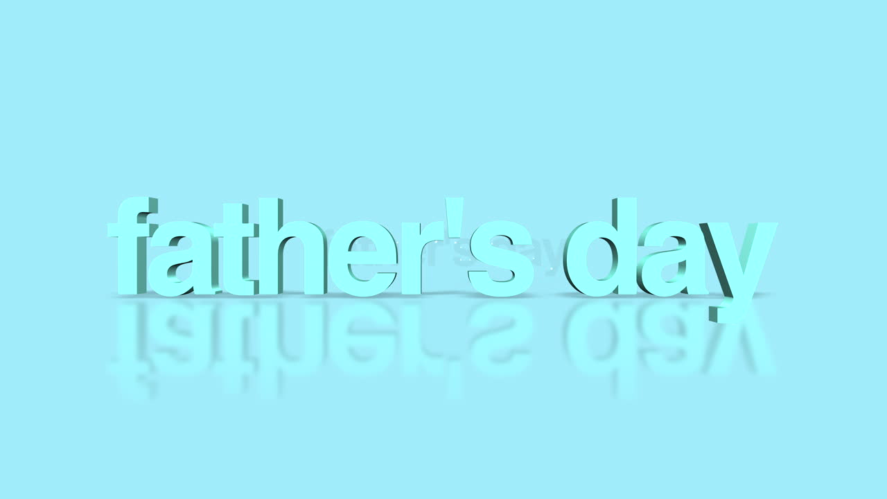 Rolling Fathers Day text on blue gradient color