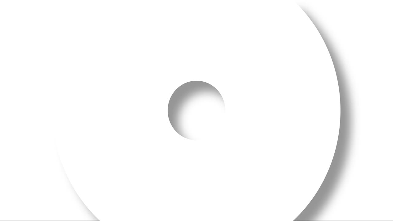 animación de círculos y cruces blancos que giran sobre un fondo blanco