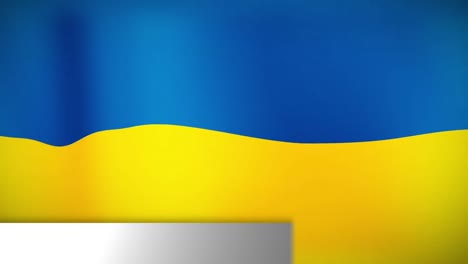 Animation-of-globe-and-breaking-news-over-flag-of-ukraine