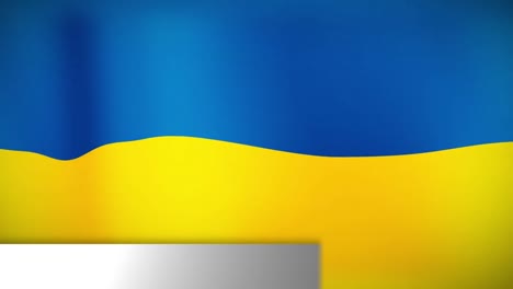 animation of globe and breaking news over flag of ukraine