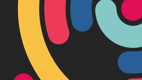 girar círculos en forma de espiral colorido fondo de animación. rotación vídeo gráfico de movimiento para uso de fondo