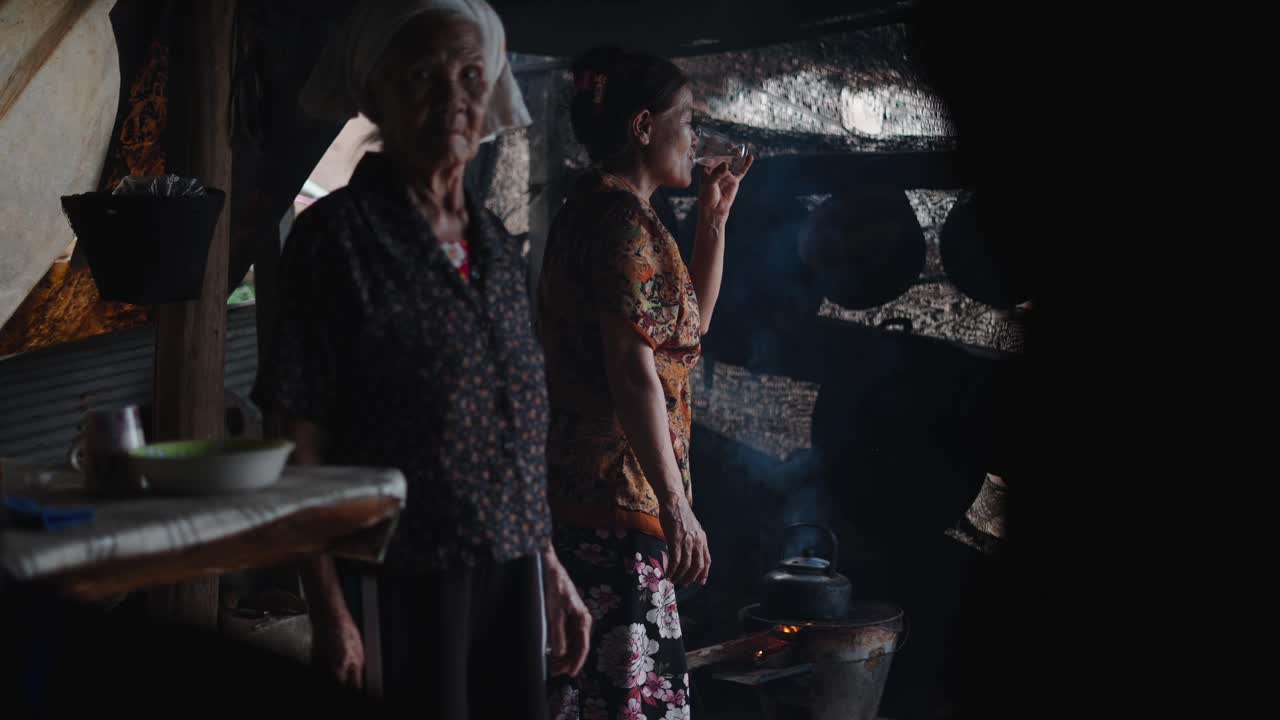 Elderly Women in a Traditional Kitchen
