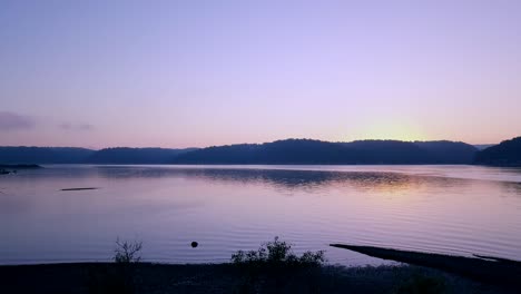 revealing sunlight on the lake