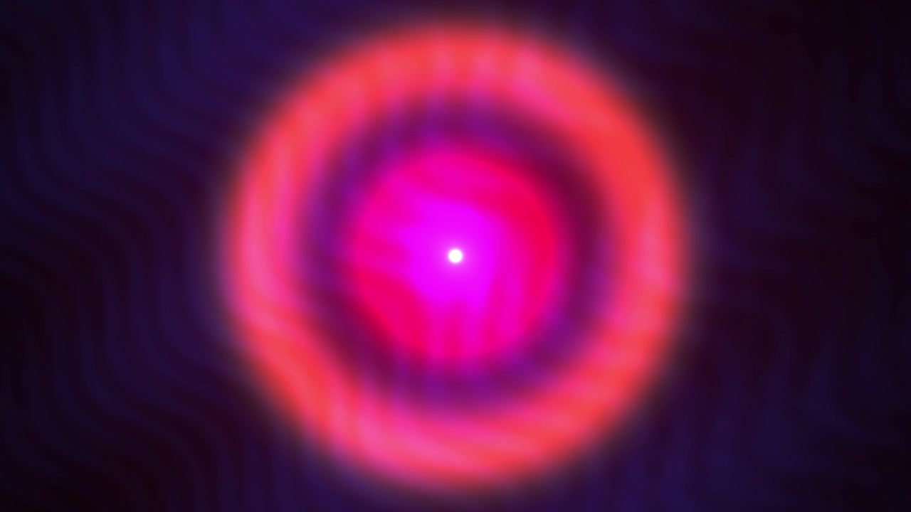 Animazione astratta di luce pulsante rosa e viola luminosa